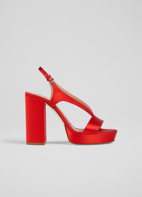 Gigi Red Satin Platform...