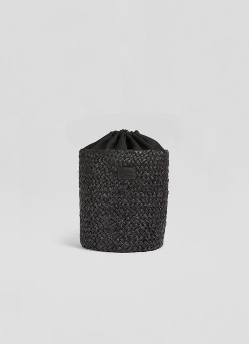 Mandy Black Raffia Bucket...