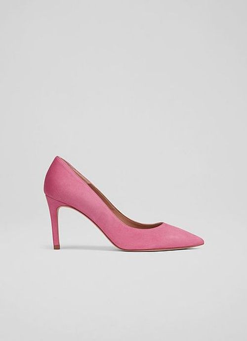 Floret Pink Suede Pointed Toe...