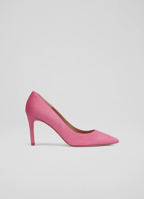 Floret Pink Suede Pointed Toe...
