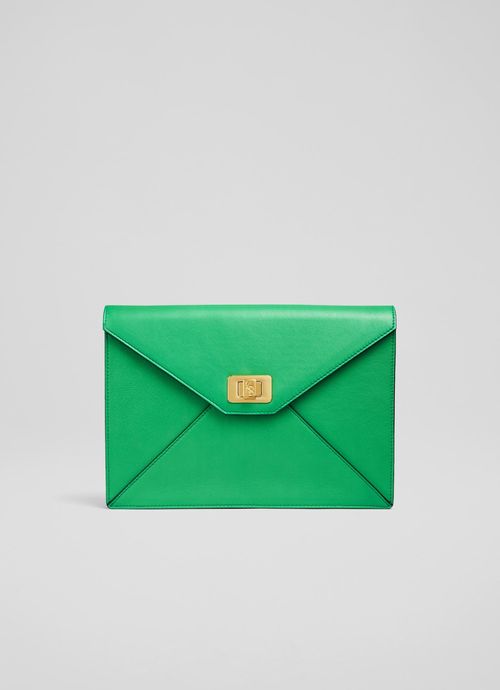 Skye Green Leather Envelope...