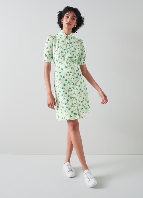 Amy Green and Cream Floral...