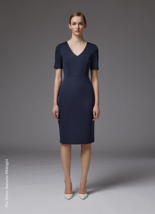 Natasha Navy  Dress with...