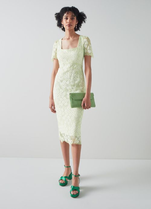 Posy Green Lace Shift Dress,...