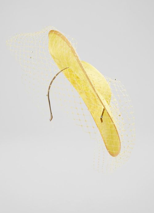 Annalise Lemon Mesh Wide Brim...