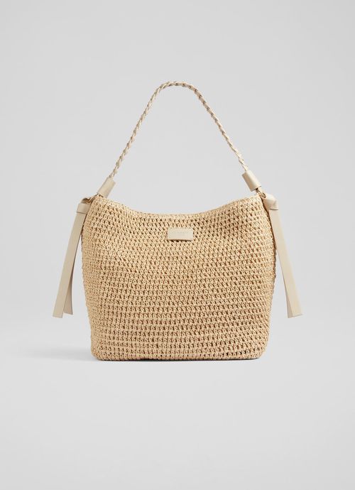 Isabella Natural Raffia Bag,...