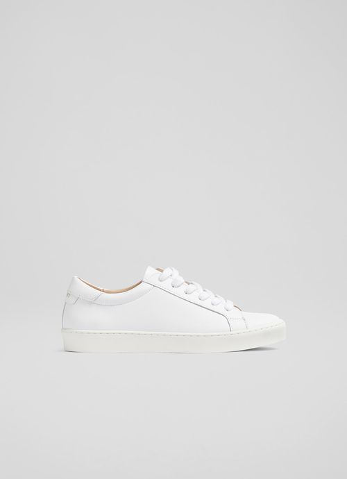 Jasper White Leather Lace-Up...