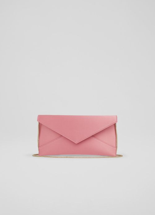 Kendall Pink Satin Clutch...