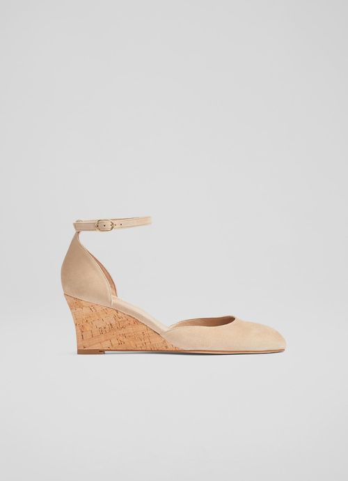 Bre Beige Suede Ankle Strap...