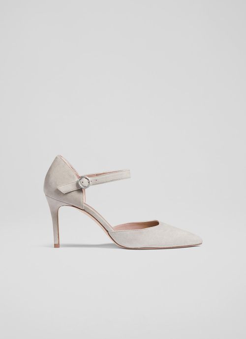 Monet Grey Suede Ankle Strap...