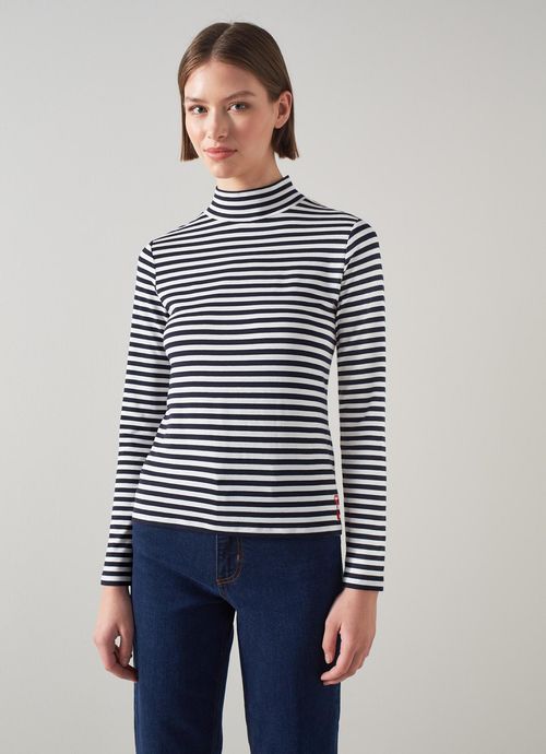 Rita Navy and Cream Stripe ...