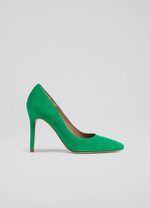 Fern Green Suede Pointed Toe...