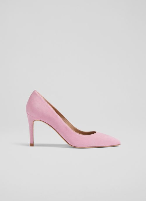 Floret Pink Suede Pointed Toe...