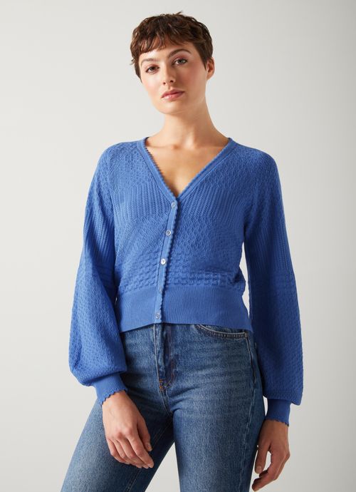 Penelope Blue Textured Knit...