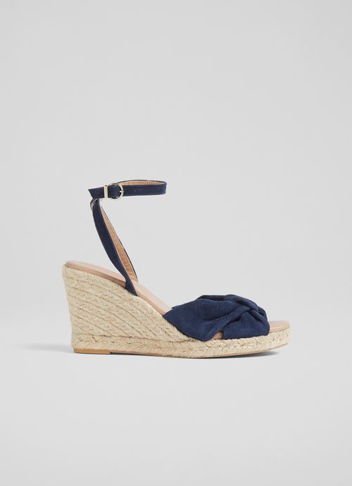 Angela Navy Suede Espadrille...