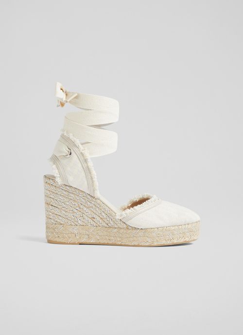 Sofia Cream Canvas Espadrille...