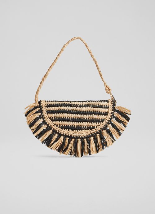 Luna Natural and Black Raffia...