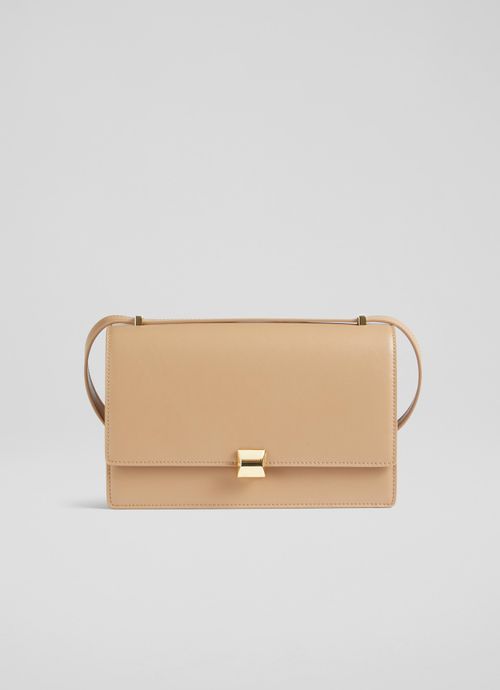 Ottie Camel Vegan Leather Shoulder Bag, Camel