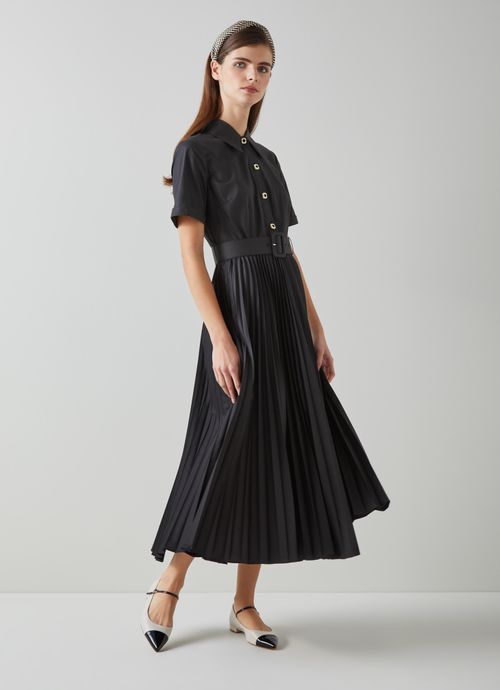 Cally Black Pleated Shirt...