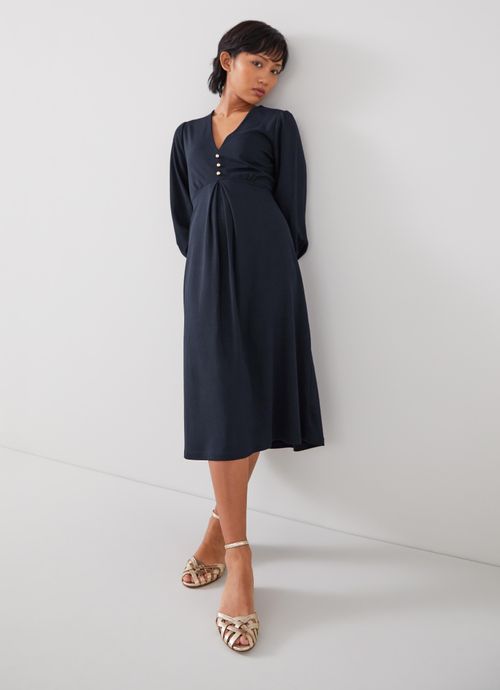 Jenny Petite Navy Dress with ...