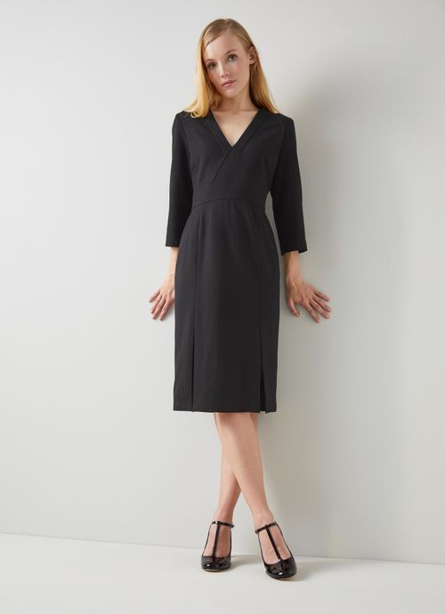 Sky Black Crepe Dress with...