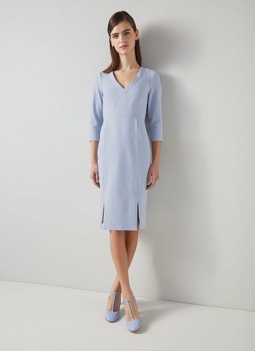 Sky Blue Crepe Dress with ...