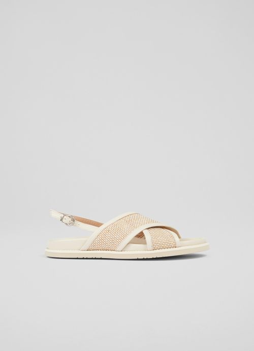 Noa Cream Cross Front Footbed...