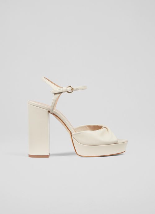 Rosa Cream Leather Platform...