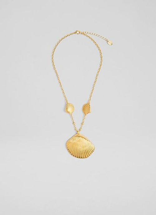 Coral Gold-Tone Shell...