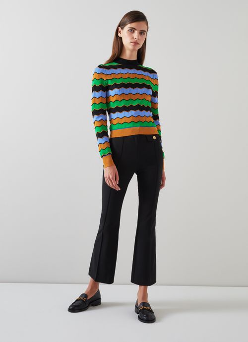 Elina Multi-Colour Wavy Knit...