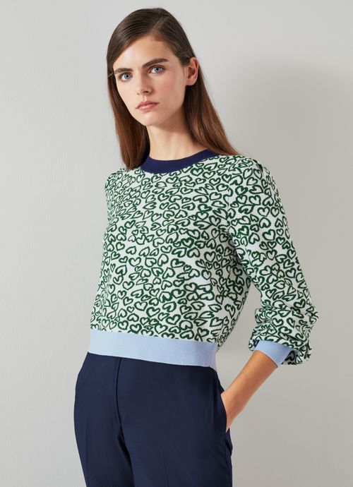 Ruth Green Heart  Jumper with...