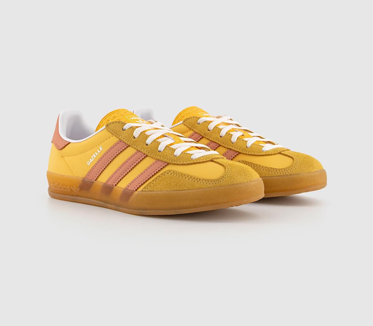 Adidas Womens Gazelle Indoor Trainers Semi Spark Wonder Clay White