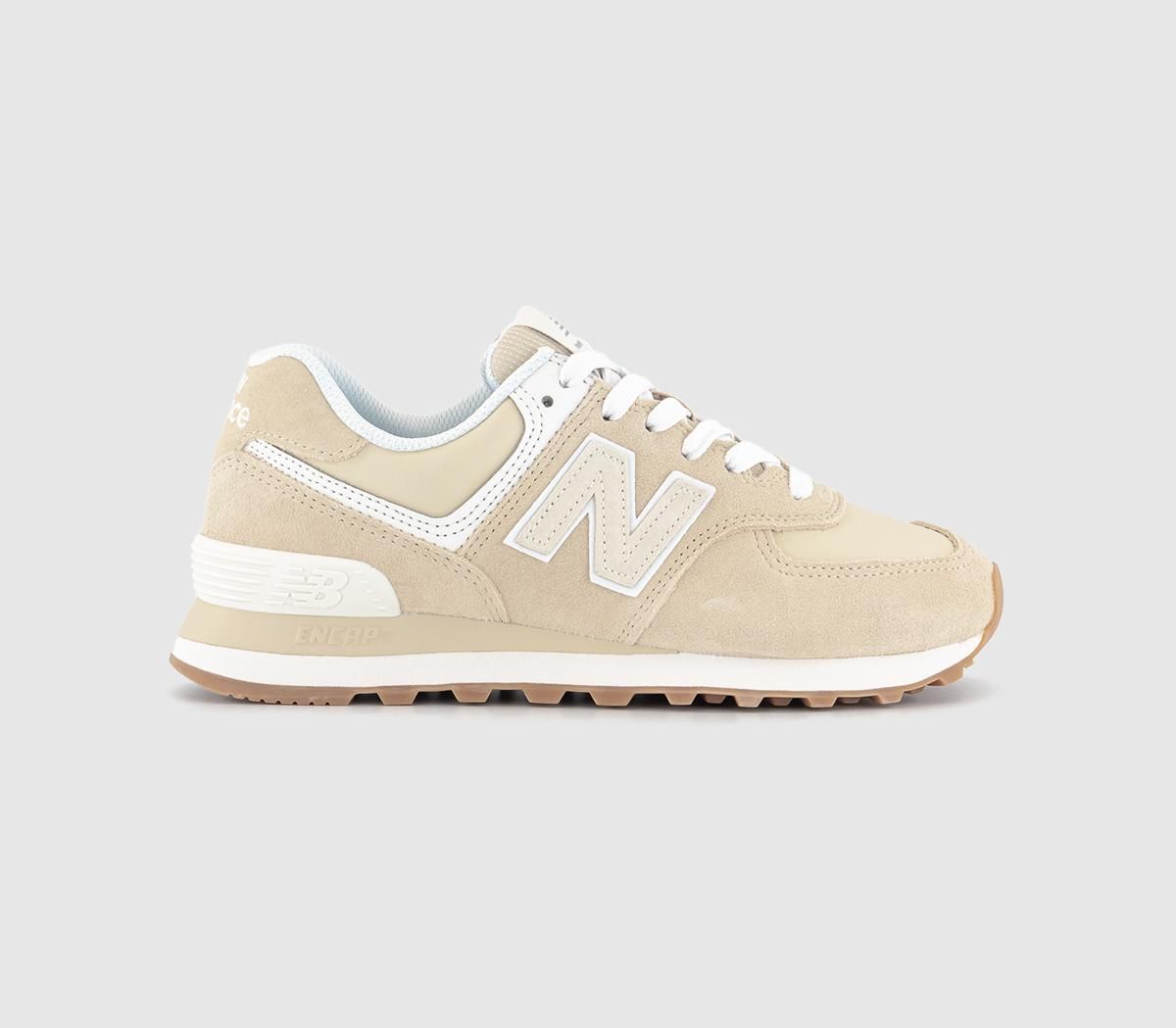 New balance wl574 pink trainers sales