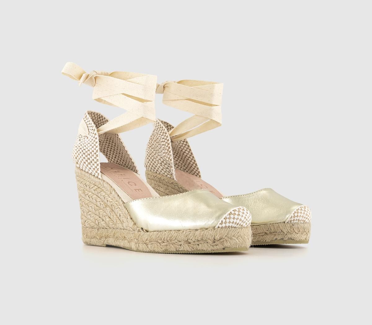 Office Haute Peep Toe Espadrille Wedge PINK SUEDE Compare