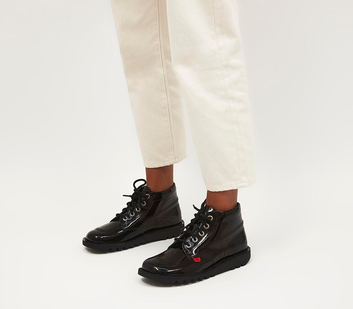Kickers Kick So Hi BLACK PATENT LEATHER 