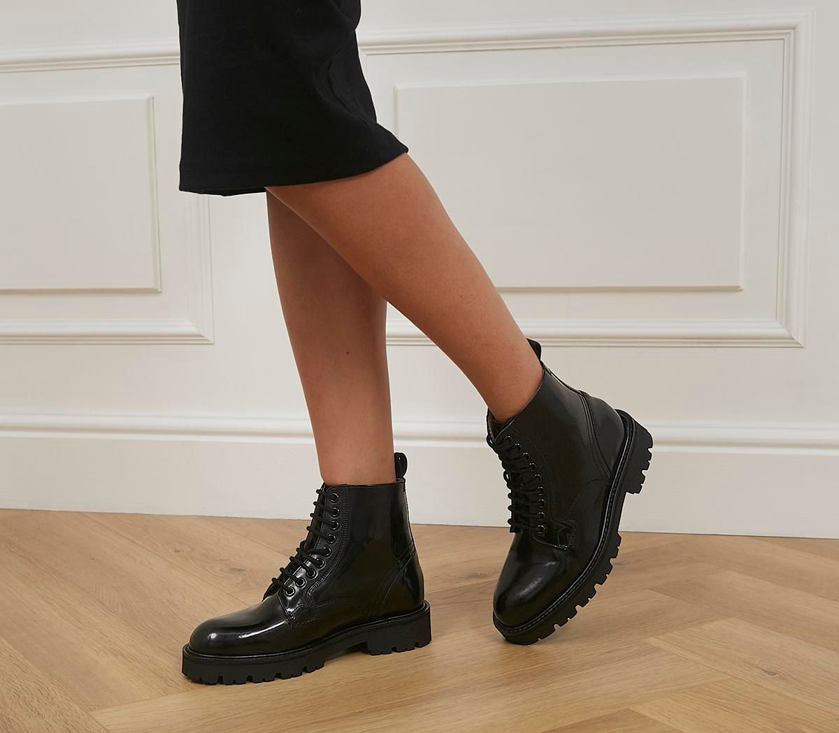 Ted Baker Mascy Lace Up Boots BLACK 