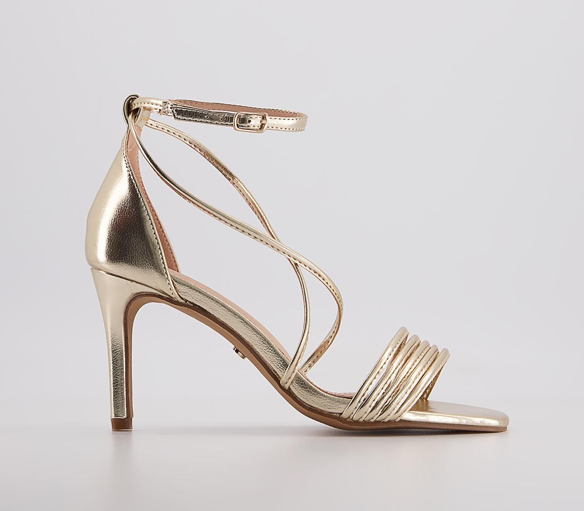 OFFICE Mischief Multi Strap Sandals Gold Compare Trinity Leeds