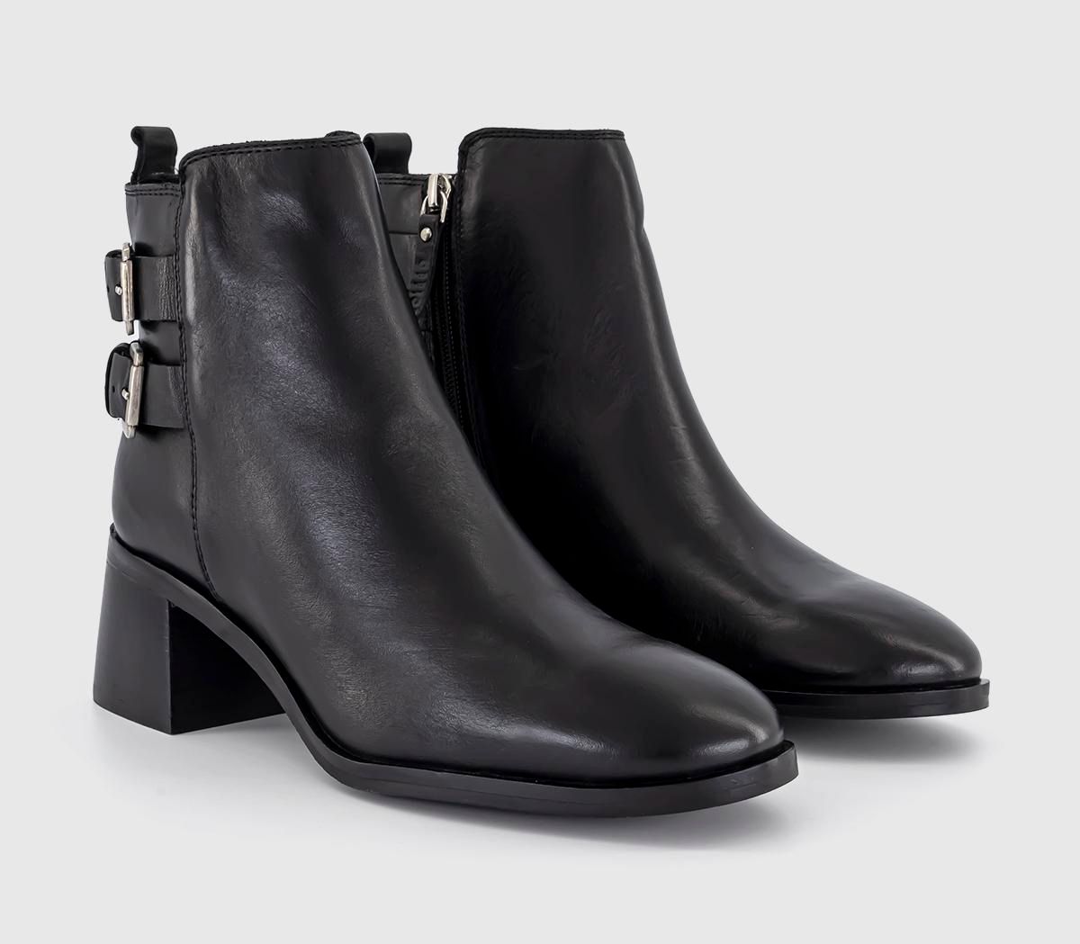 Office Applause Block Heel Boot PINK LEATHER Compare Trinity