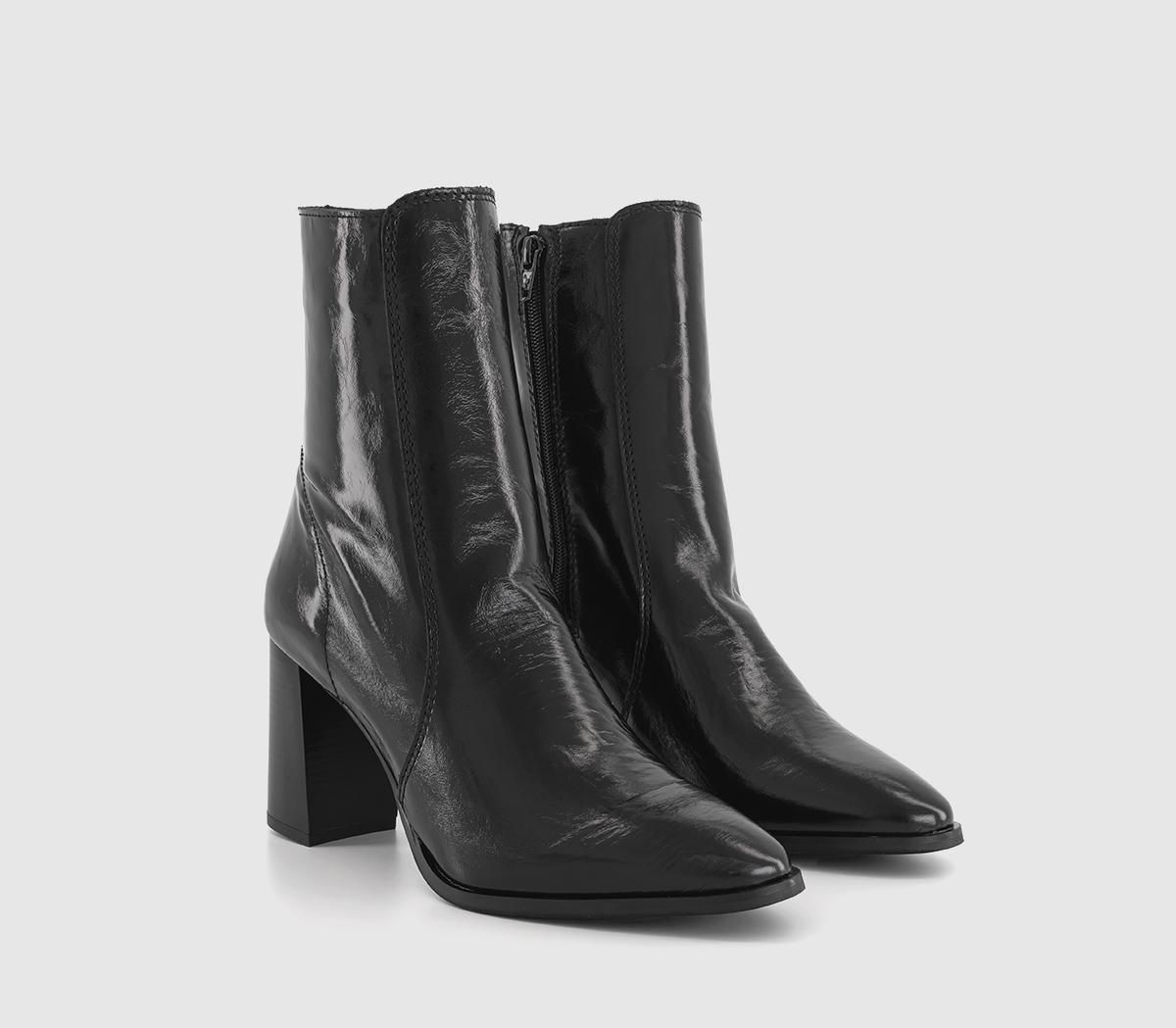 Office Applause Block Heel Boot PINK LEATHER Compare Trinity