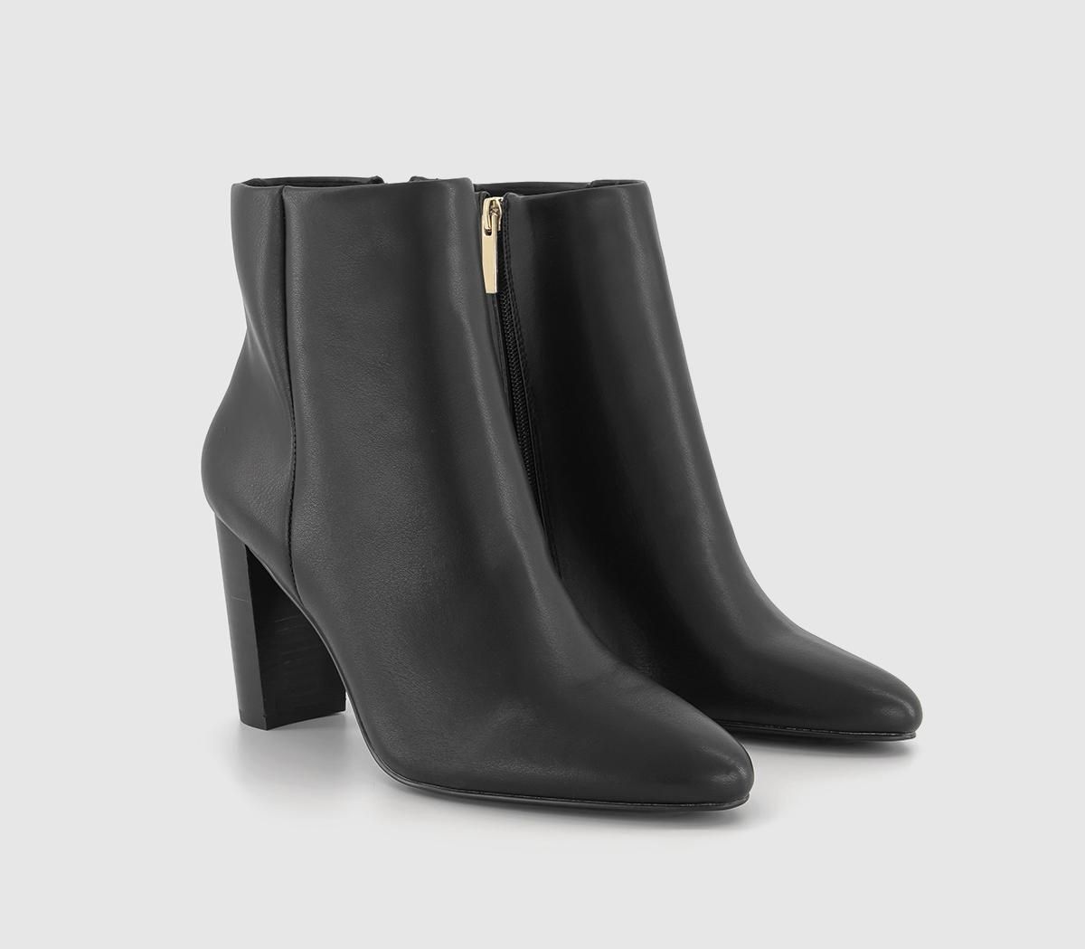 Office black heeled on sale boots