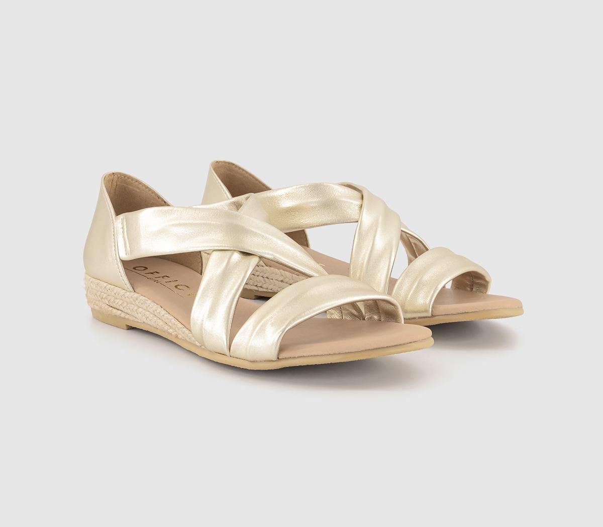 Office Stingray Ankle Strap Cleated Sandal NATURAL SNAKE LEATHER
