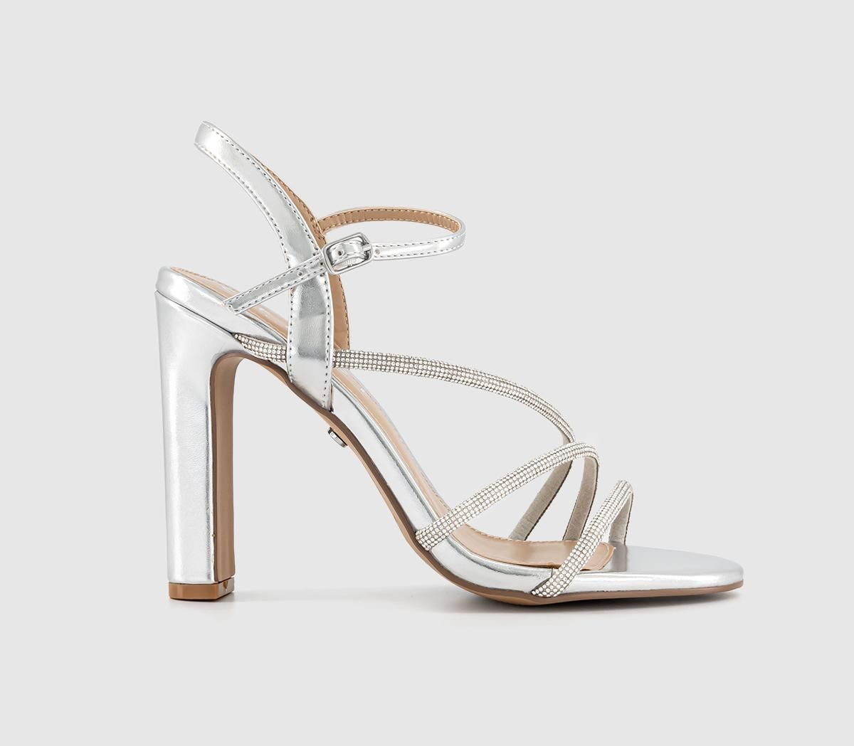 Office silver sandals store