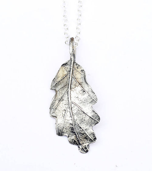 Oak Leaf Pendant, Silver