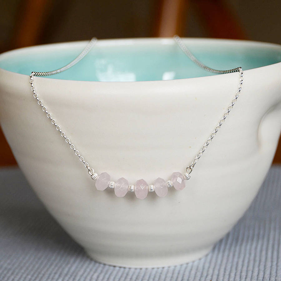Rose quartz necklace not on the high street best sale