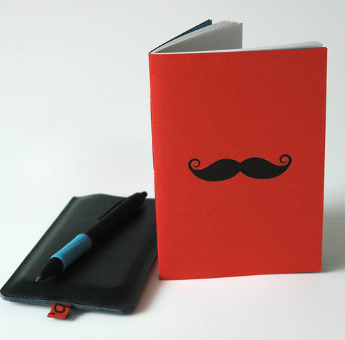 Moustache Notebook, Red