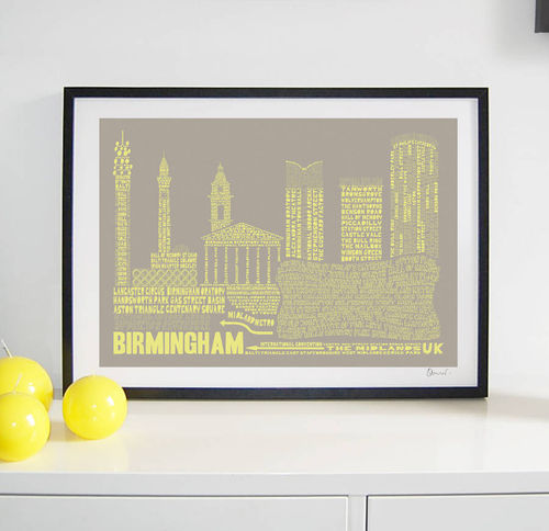 Birmingham Typography Print,...