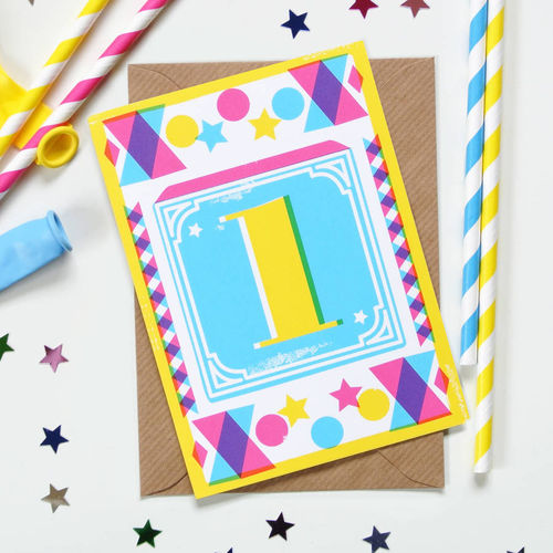 Kids' Age Number Block Print...