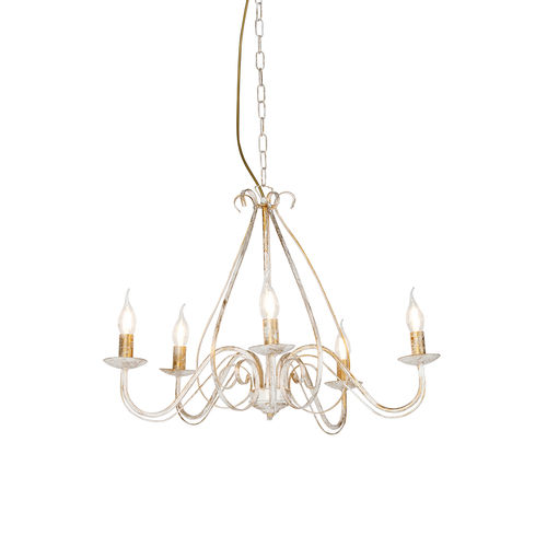 Chandelier Aged White -...