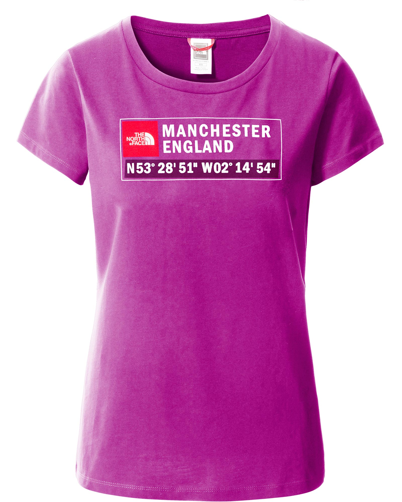 The North Face Manchester GPS Logo Women s T Shirt Dark Purple M