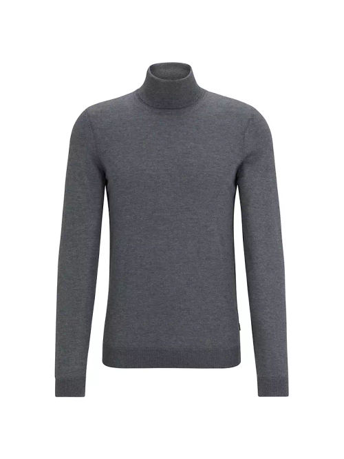 Slim-Fit Roll Neck Sweater in...